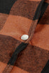 Turn-Down Collar Plaid Shirt Coat